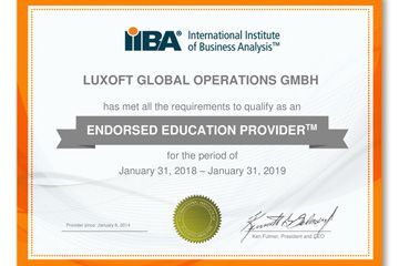Get your IIBA certification with Luxoft Training